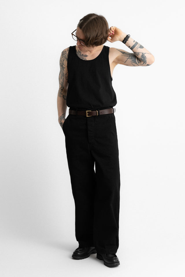 orSlow 25ss 03-5011-61 Wide Fit French Work Pants Black perfect circle men's seasonal and consignment online fashion shop
