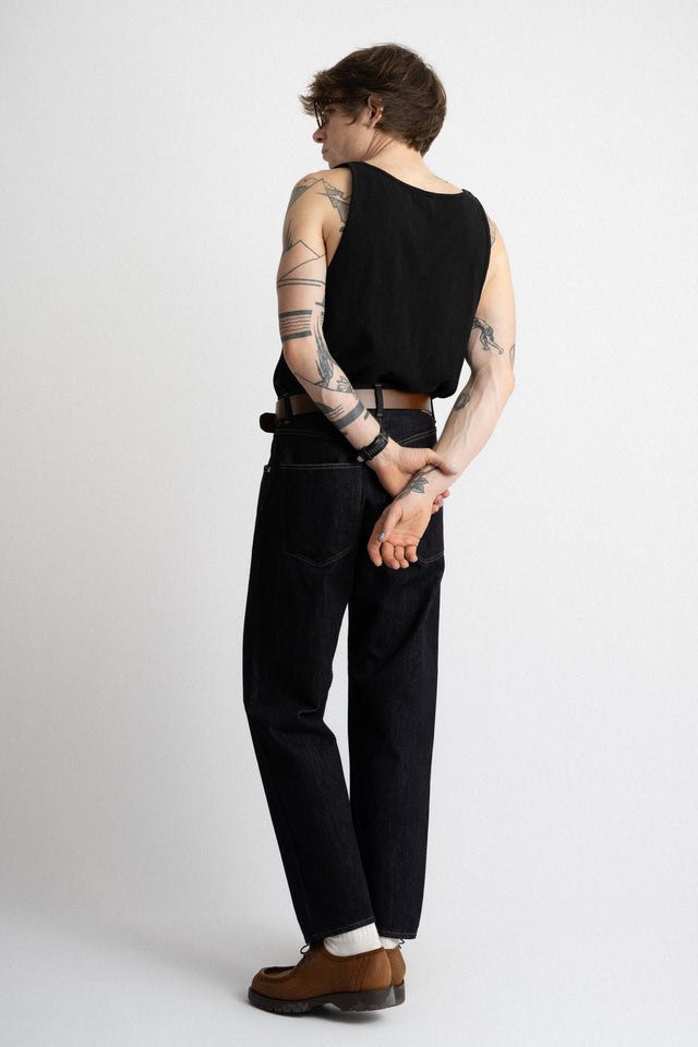 HATSKI 24FW Made in Japan 22001 Loose Tapered Selvedge Denim One Wash Jeans Perfect Circle Men's seasonal & consignment fashion shop