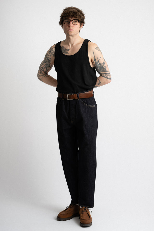 HATSKI 24FW Made in Japan 22001 Loose Tapered Selvedge Denim One Wash Jeans Perfect Circle Men's seasonal & consignment fashion shop