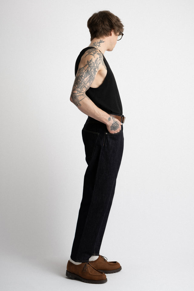 HATSKI 24FW Made in Japan 22001 Loose Tapered Selvedge Denim One Wash Jeans Perfect Circle Men's seasonal & consignment fashion shop