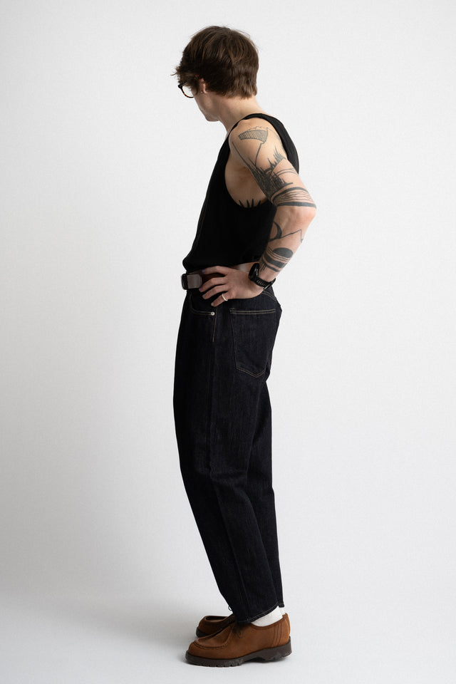 HATSKI 24FW Made in Japan 22001 Loose Tapered Selvedge Denim One Wash Jeans Perfect Circle Men's seasonal & consignment fashion shop