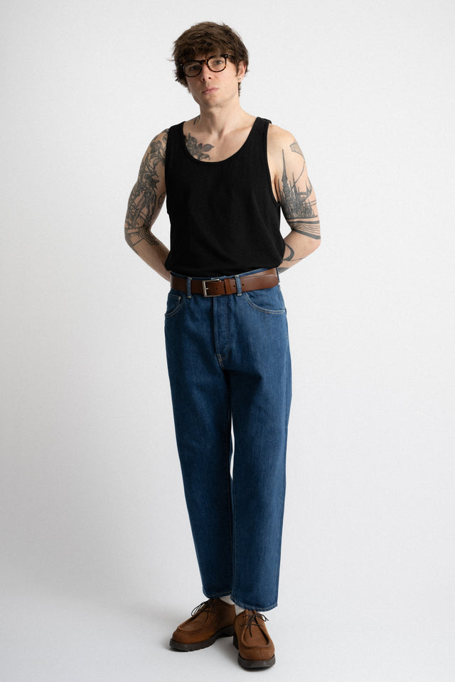 HATSKI 24FW Made in Japan 22001 Loose Tapered Selvedge Denim Used Wash Jeans Perfect Circle Men's seasonal & consignment fashion shop