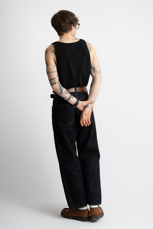 HATSKI 25SS Wide Tapered Selvedge Denim One Wash Perfect Circle men's seasonal and consignment online fashion shop