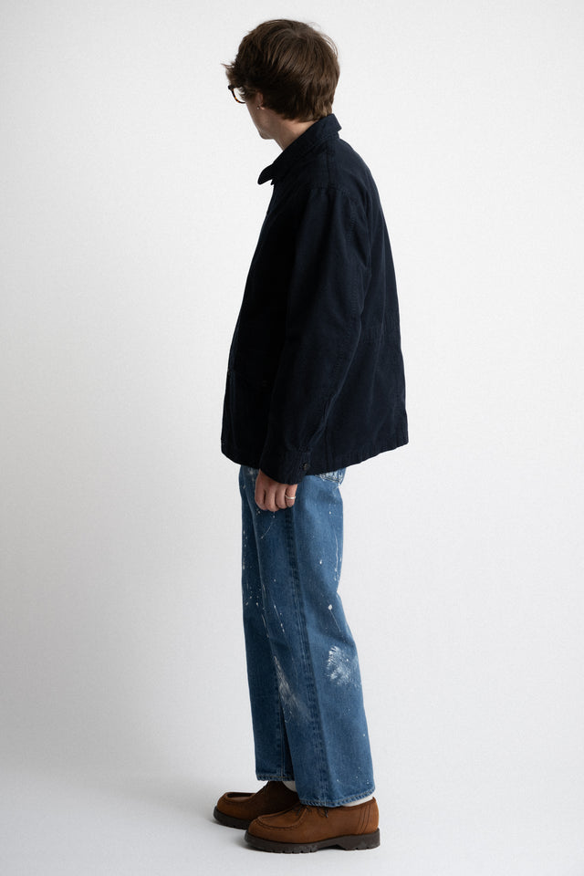 HATSKI 24FW Made in Japan 23002 Combat Smock Jacket Navy Perfect Circle Men's Seasonal & Consignment Fashion Shop