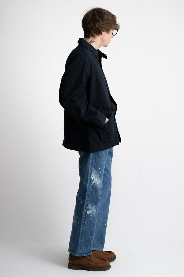 HATSKI 24FW Made in Japan 23002 Combat Smock Jacket Navy Perfect Circle Men's Seasonal & Consignment Fashion Shop