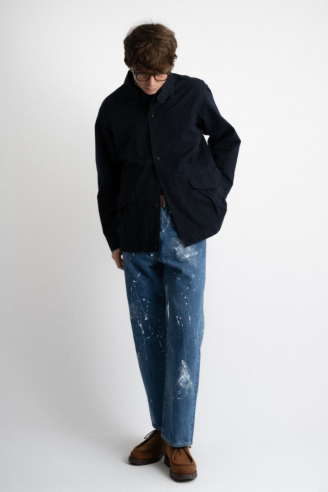 HATSKI 24FW Made in Japan 23002 Combat Smock Jacket Navy Perfect Circle Men's Seasonal & Consignment Fashion Shop