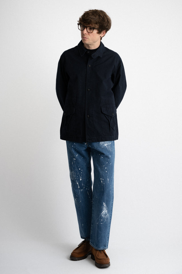 HATSKI 24FW Made in Japan 23002 Combat Smock Jacket Navy Perfect Circle Men's Seasonal & Consignment Fashion Shop