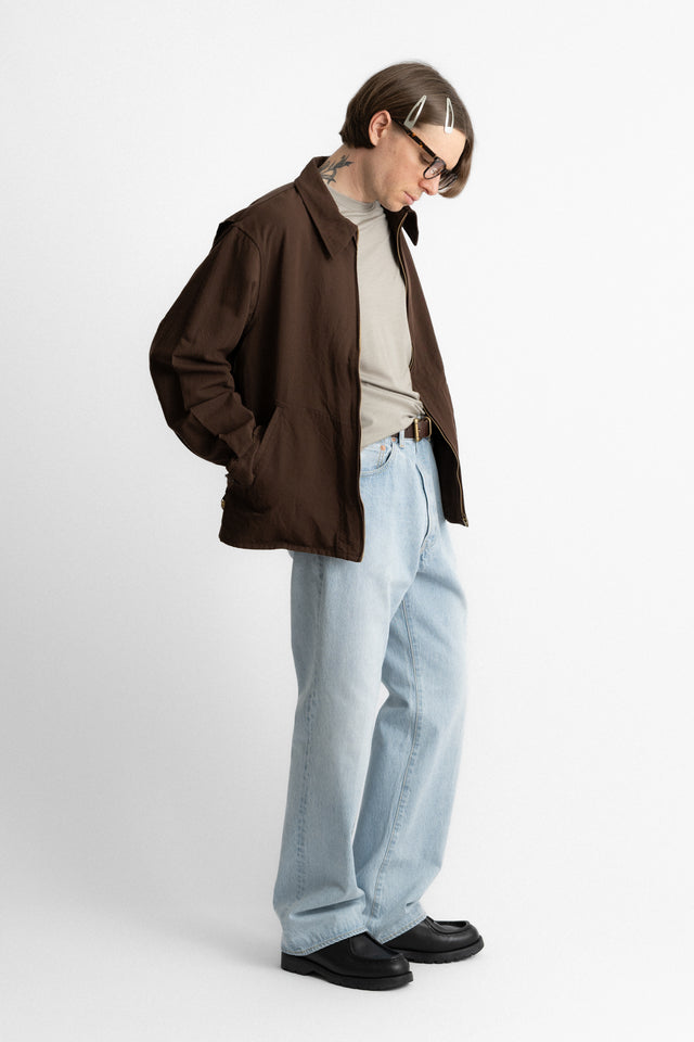 kaptain sunshine 25ss ks25sjk07 Fly Blouson Washed Wool Paper Gabardine Mocha Brown perfect circle men's seasonal and consignment fashion shop