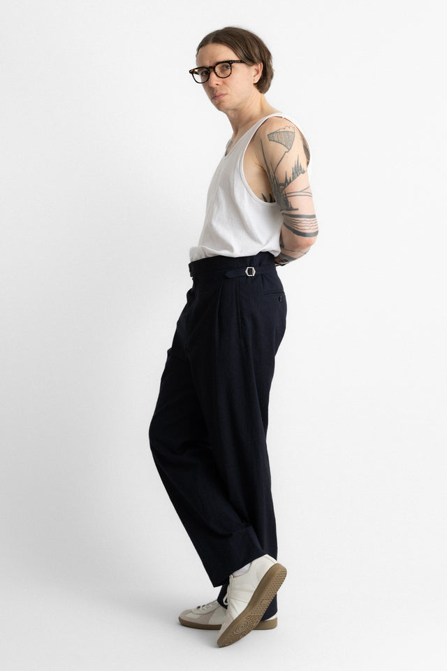 nanamica 25ss s25sc057u Seamless Pleat Pants Navy perfect circle men's seasonal and consignment online fashion shop