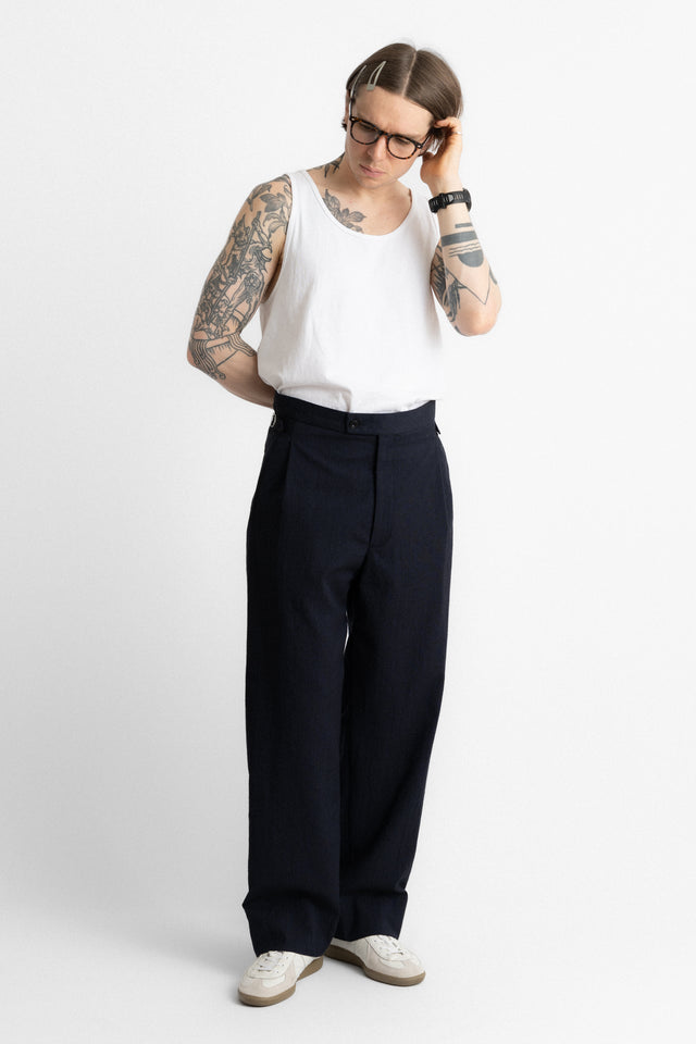 nanamica 25ss s25sc057u Seamless Pleat Pants Navy perfect circle men's seasonal and consignment online fashion shop