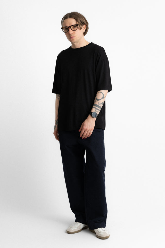 nanamica 25ss s25sh099u Wool Crew Neck Tee Black perfect circle men's seasonal and consignment online fashion shop