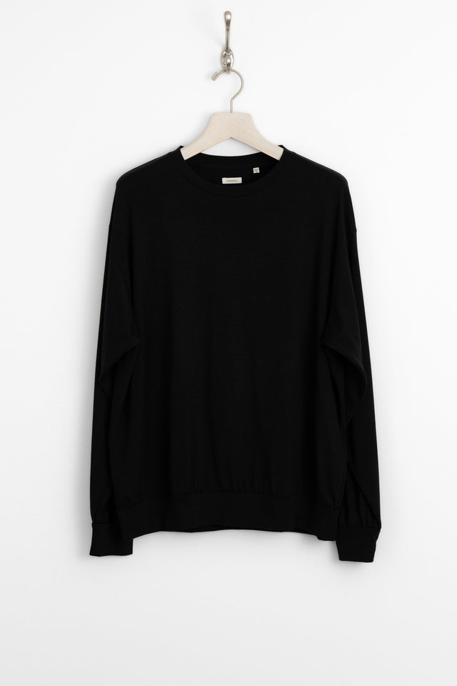 nanamica 25ss s25sh100u Wool Crew Neck Sweater Black perfect circle men's seasonal and consignment online fashion shop