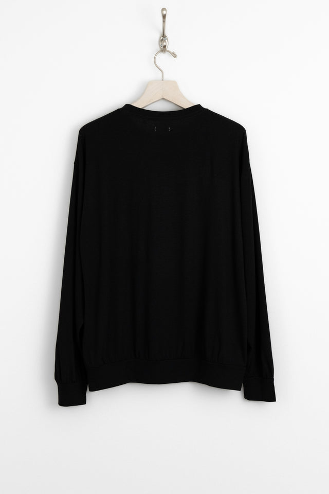 nanamica 25ss s25sh100u Wool Crew Neck Sweater Black perfect circle men's seasonal and consignment online fashion shop