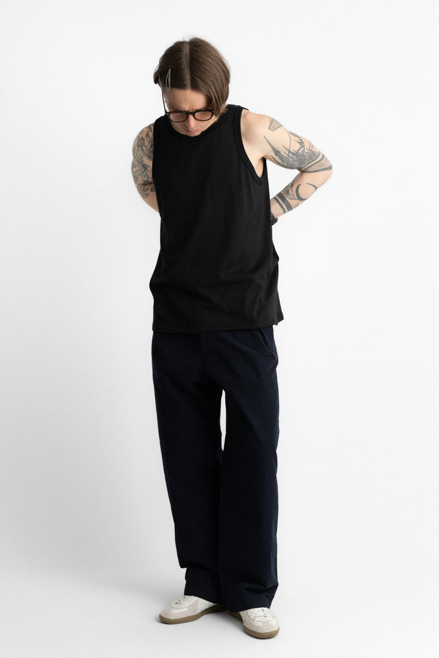 nanamica 25ss s25sh116u nanamica Loopwheel COOLMAX Jersey Tank Black perfect circle men's seasonal and consignment online fashion shop