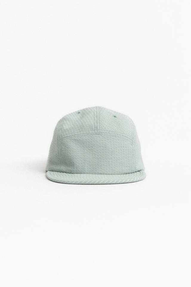 5 Panel Jet Cap Cotton Blend Seer Sucker CoolMAX Mint perfect circle men's seasonal and consignment online fashion shop