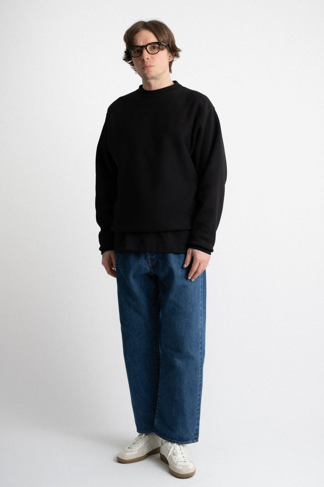 Camber USA Cross-Knit® Crewneck Sweatshirt Black Perfect Circle Men's Seasonal & Consignment Fashion Shop