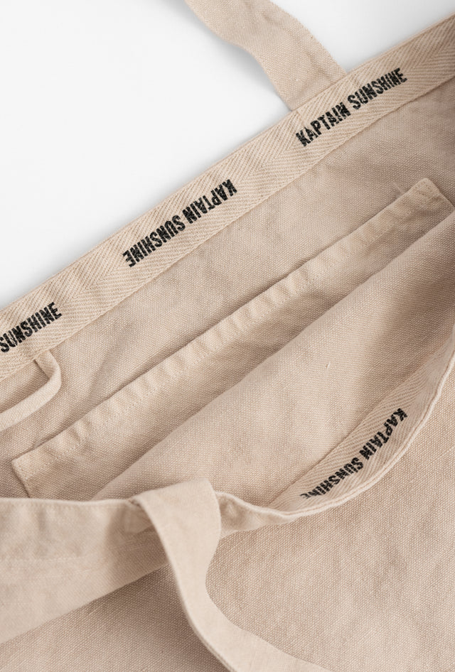 kaptain sunshine 25ss ks25sgd02 Market Bag Cotton Hemp Heavy Oxford Sand Pink perfect circle men's seasonal and consignment online fashion shop