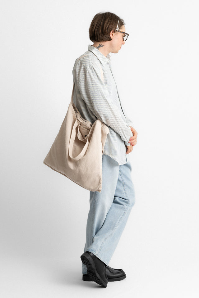 kaptain sunshine 25ss ks25sgd02 Market Bag Cotton Hemp Heavy Oxford Sand Pink perfect circle men's seasonal and consignment online fashion shop