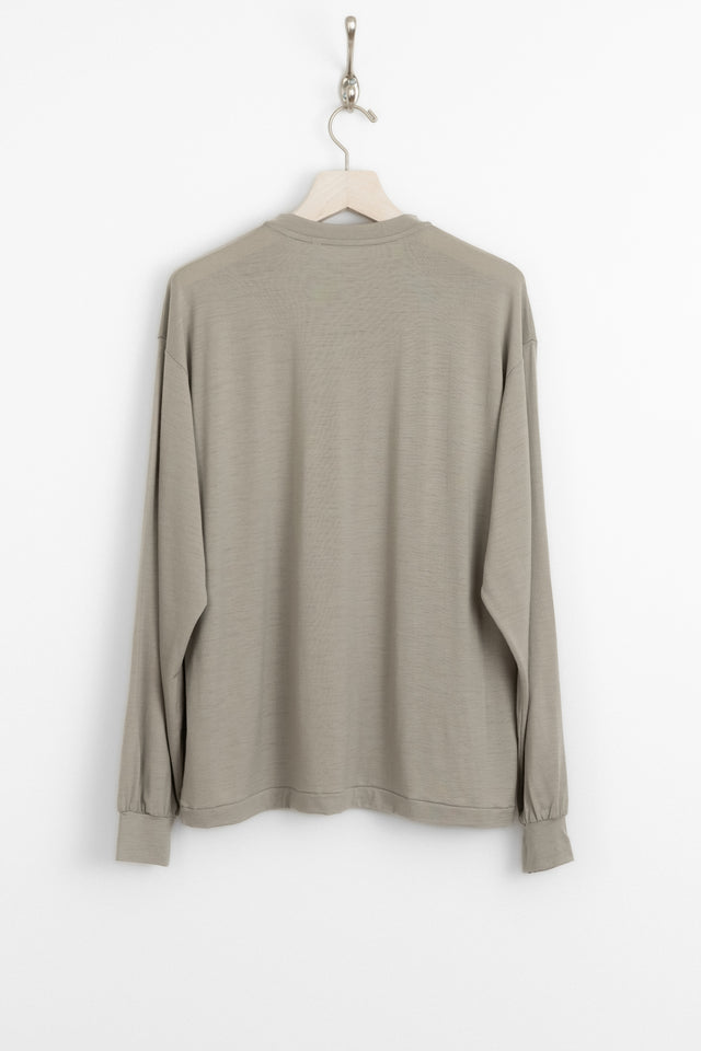 kaptain sunshine 25ss kbscs09 Super Soft Merino Tenjiku L/S Tee Misty Green perfect circle men's seasonal and consignment fashion shop