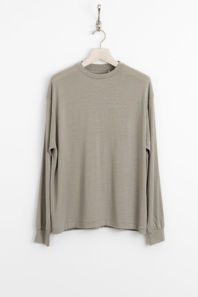 kaptain sunshine 25ss kbscs09 Super Soft Merino Tenjiku L/S Tee Misty Green perfect circle men's seasonal and consignment fashion shop