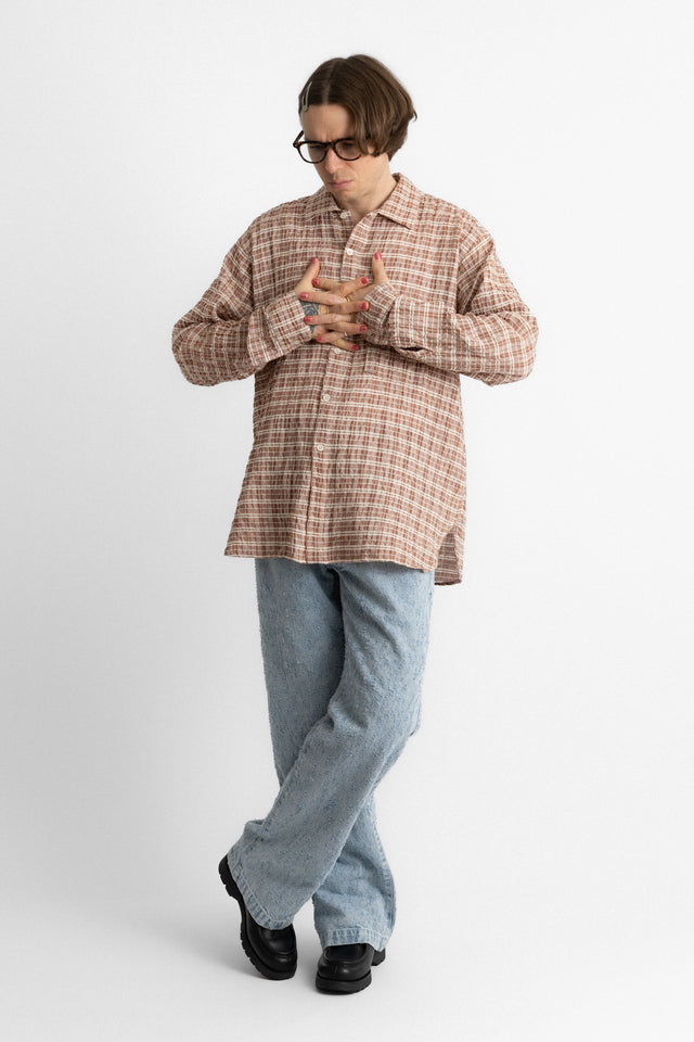 mfpen ss25 Mechanic Shirt Rusty Check perfect circle men's seasonal and consignment online fashion shop