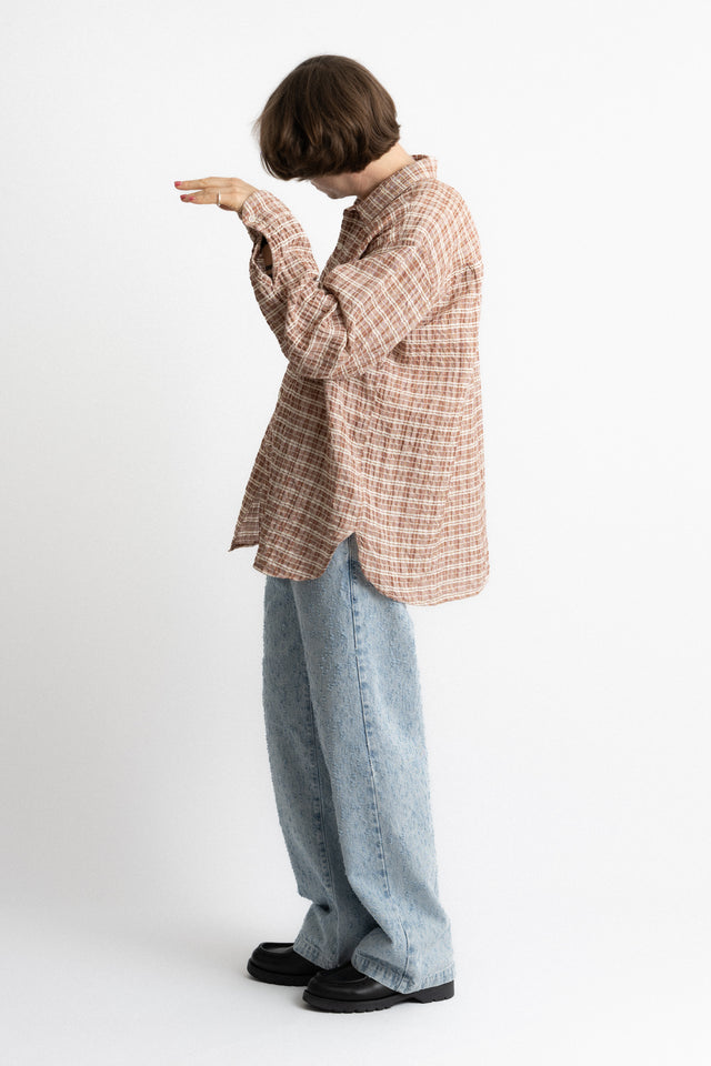 mfpen ss25 Mechanic Shirt Rusty Check perfect circle men's seasonal and consignment online fashion shop
