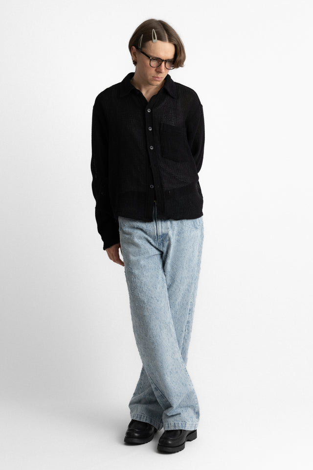 mfpen ss25 Priority Shirt Black Natté perfect circle men's seasonal and consignment online fashion shop