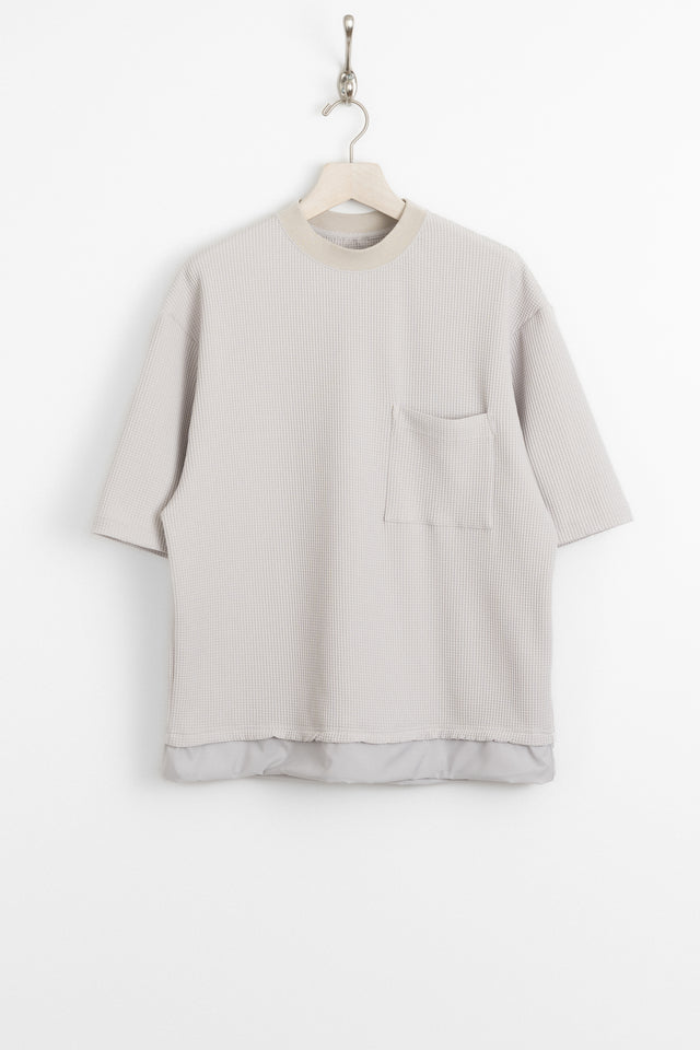 meanswhile 25ss mw-ct25105 SOLOTEX® Waffle SS Tee Ivory perfect circle men's seasonal and consignment online fashion shop