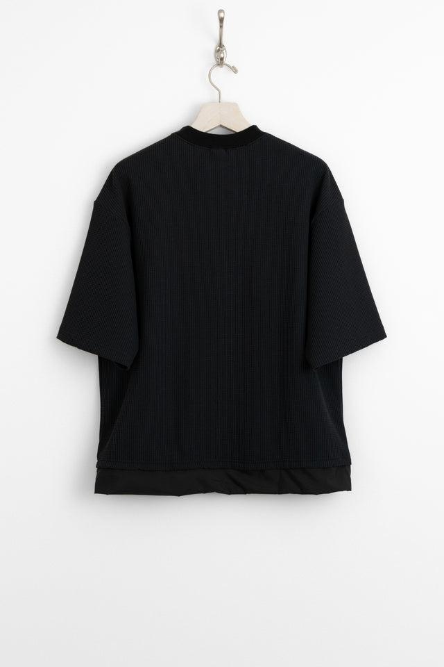 meanswhile 25ss mw-ct25105 SOLOTEX® Waffle SS Tee Off Black perfect circle men's seasonal and consignment online fashion shop