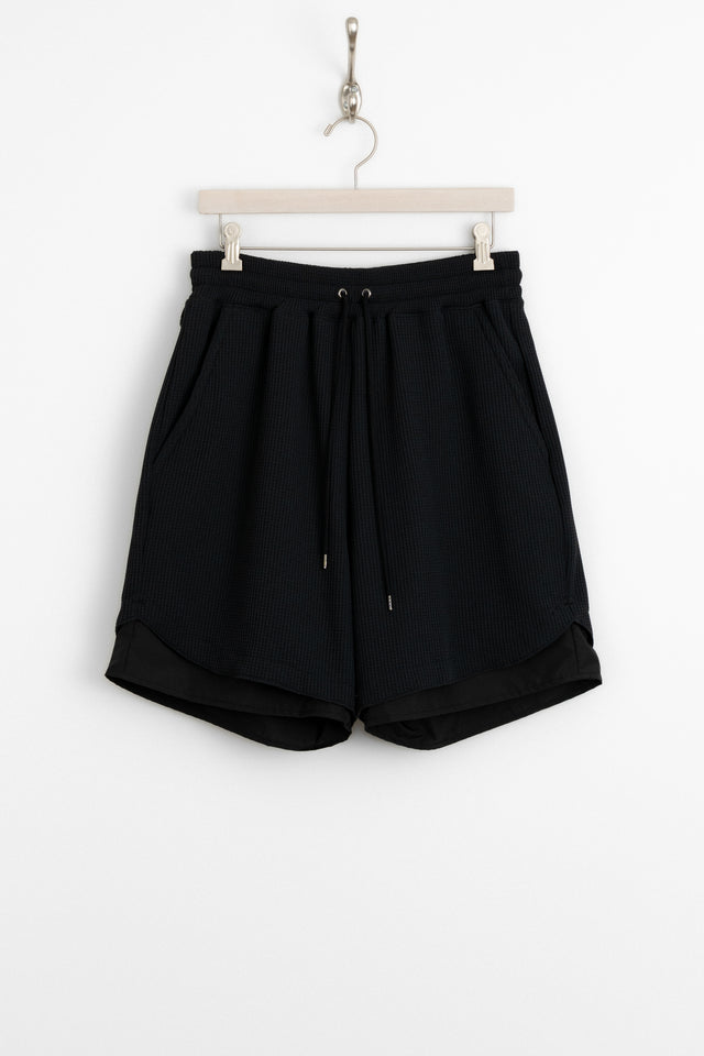 meanswhile 25ss mw-pt25110 SOLOTEX® Easy Shorts Off Black perfect circle men's seasonal and consignment online fashion shop