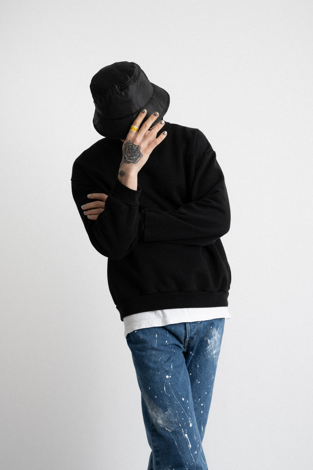 Found Feather 24FW Made in Japan Bucket Hat Quilted Military Liner Black Perfect Circle men's seasonal & consignment fashion store