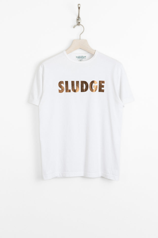 Sassafras, SLUDGE SS Tee White, Size S perfect circle men's seasonal and consignment online fashion shop