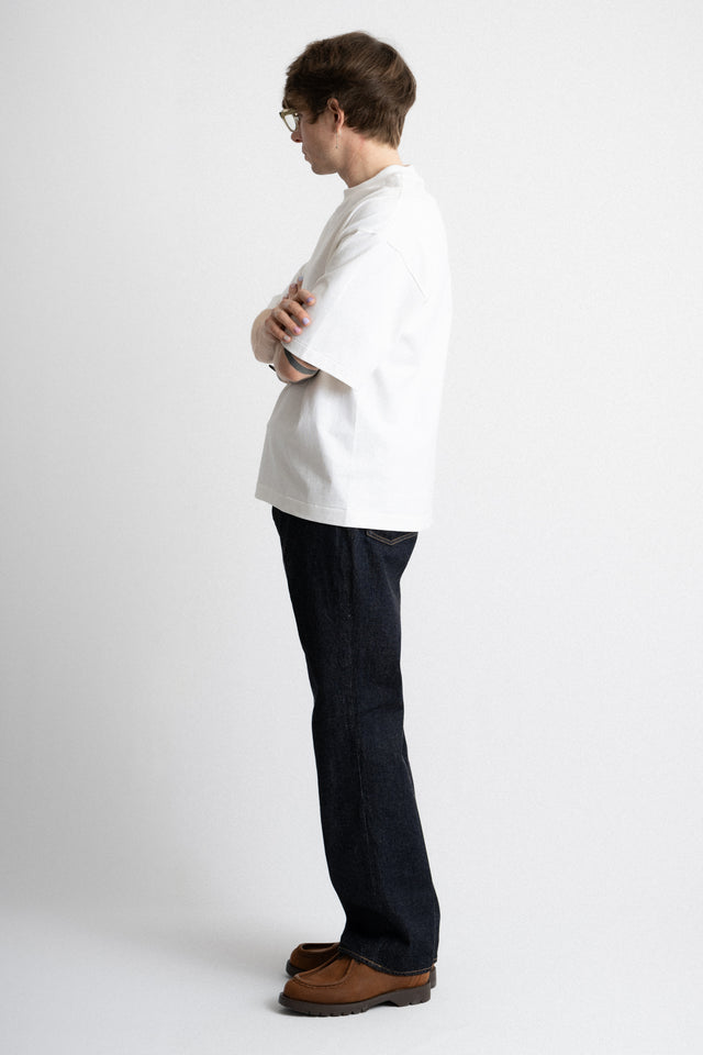 Kaptain Sunshine FW24 men's collection Suvin Supima Tube Half Sleeve Tee Heavy White Perfect Circle men's seasonal & consignment fashion shop