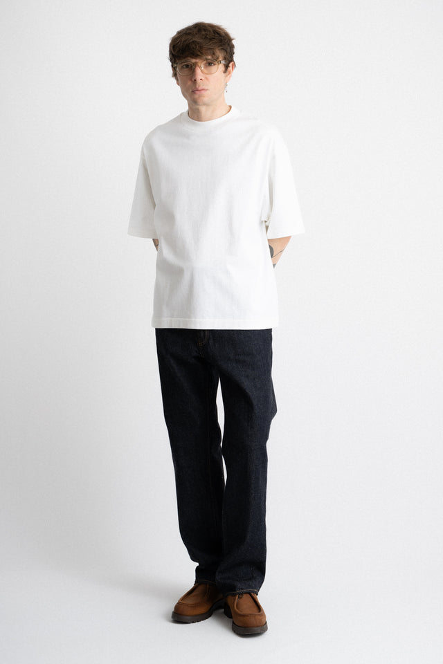 Kaptain Sunshine FW24 men's collection Suvin Supima Tube Half Sleeve Tee Heavy White Perfect Circle men's seasonal & consignment fashion shop