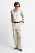 orSlow 25ss 01-5103-h66 Herringbone Twill Summer Fatigue Pants Ecru perfect circle men's seasonal and consignment online fashion shop