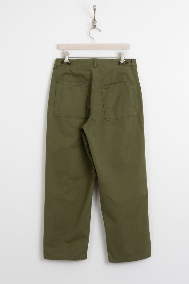 HATSKI 24FW Made in Japan 21002 Loose Tapered Utility Trouser Olive Perfect Circle men's seasonal & consignment fashion shop