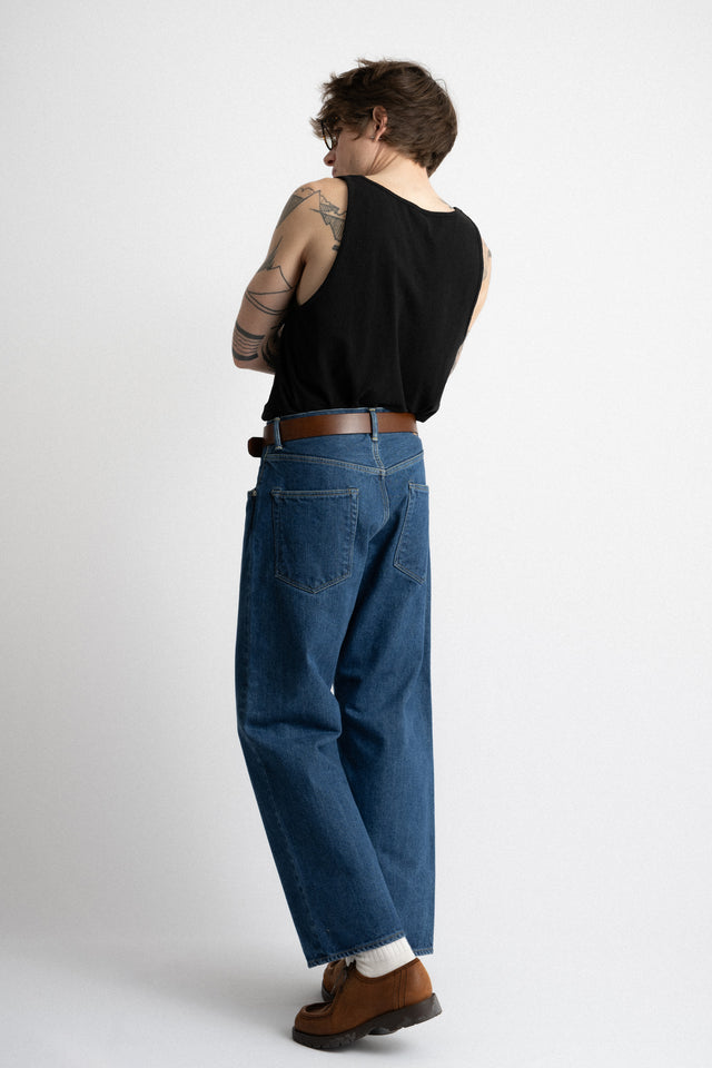 HATSKI 25SS Wide Tapered Selvedge Denim Used Wash Perfect Circle men's seasonal and consignment online fashion shop