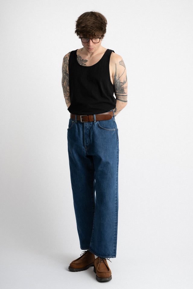 HATSKI 25SS Wide Tapered Selvedge Denim Used Wash Perfect Circle men's seasonal and consignment online fashion shop