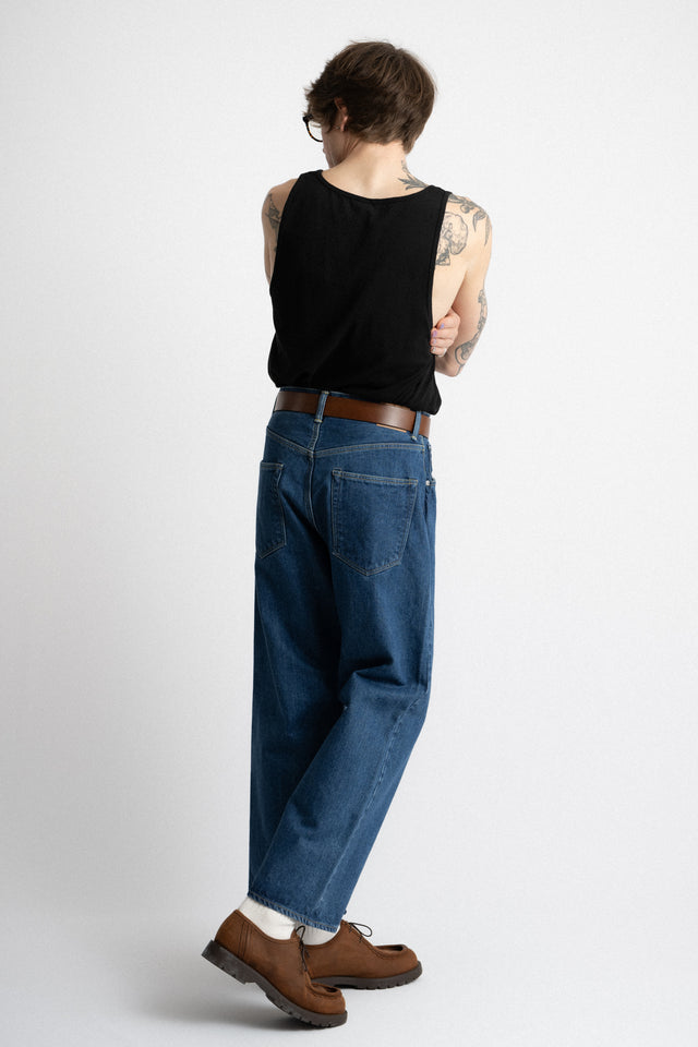 HATSKI 25SS Wide Tapered Selvedge Denim Used Wash Perfect Circle men's seasonal and consignment online fashion shop