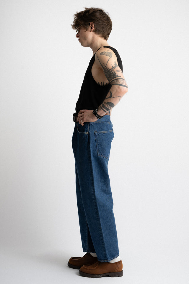 HATSKI 25SS Wide Tapered Selvedge Denim Used Wash Perfect Circle men's seasonal and consignment online fashion shop