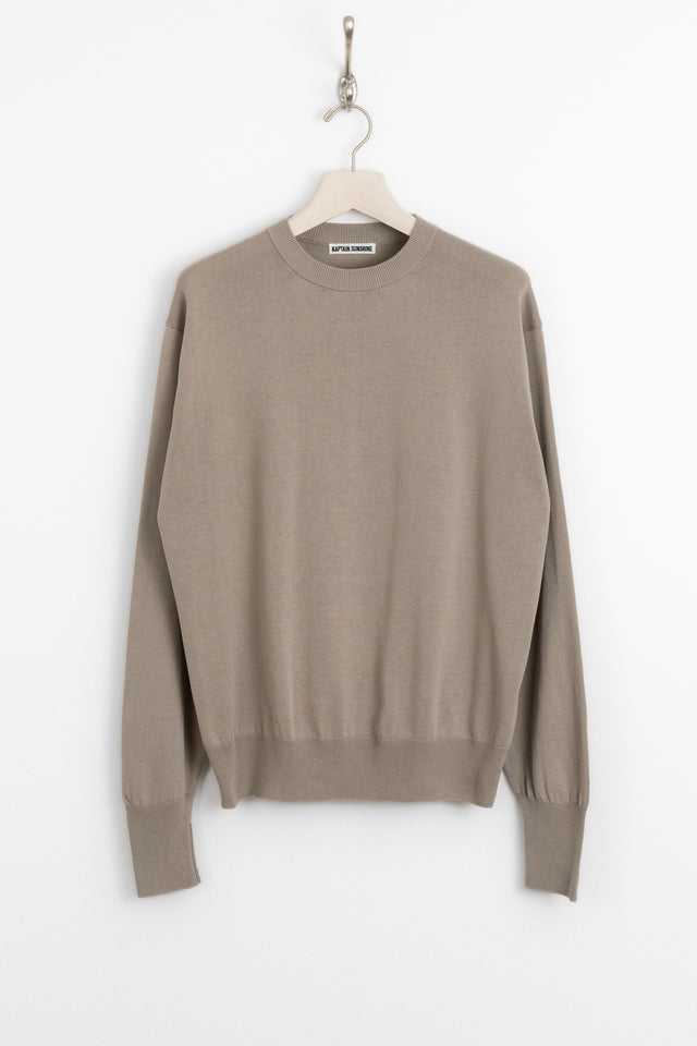 kaptain sunshine 25ss ks25skn04 Suvin Cotton Air Spinning Knit Crewneck Pullover Taupe perfect circle men's seasonal and consignment online fashion shop