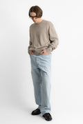kaptain sunshine 25ss ks25skn04 Suvin Cotton Air Spinning Knit Crewneck Pullover Taupe perfect circle men's seasonal and consignment online fashion shop