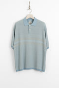 nanamica 25ss 25sh016u Polo Sweater Sax perfect circle men's seasonal and consignment fashion shop