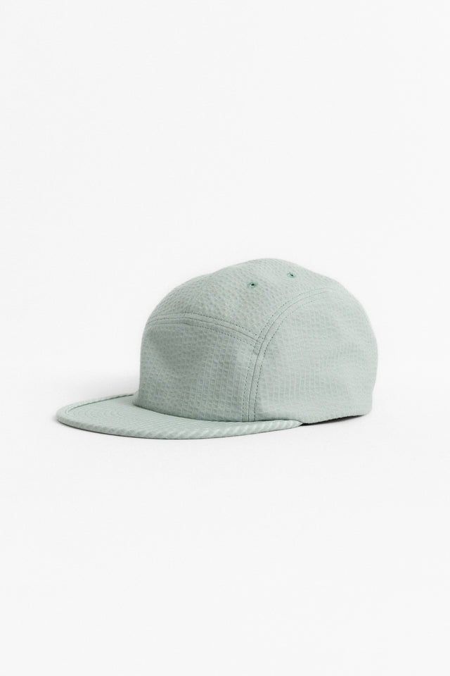 5 Panel Jet Cap Cotton Blend Seer Sucker CoolMAX Mint perfect circle men's seasonal and consignment online fashion shop