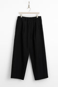 Yoko Sakamoto, YS-25SS-42 Double Pleated Easy Pants Black Gabardine, Size L perfect circle men's seasonal and consignment online fashion shop
