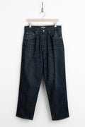 AURALEE, Hard Twist Denim Wide Pants Indgo, Size 32 Perfect Circle men's seasonal and consignment online fashion shop