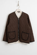 Camiel Fortgens, Down Filled Quilted Zip Liner Jacket Brown, Size S Perfect Circle Men's Seasonal & Consignment Fashion Shop