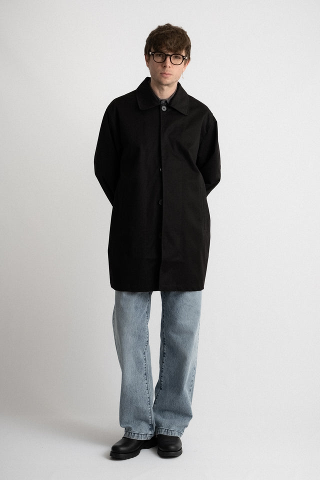 mfpen Copenhagen men's ss24 collection Carless Coat Black Cotton Calculus online shop Canada