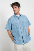 OrSlow 23SS SS23 01-0869-99 Chambray 60's Work Shirt Bleached Calculus Victoria BC Canada