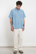 OrSlow 23SS SS23 01-0869-99 Chambray 60's Work Shirt Bleached Calculus Victoria BC Canada